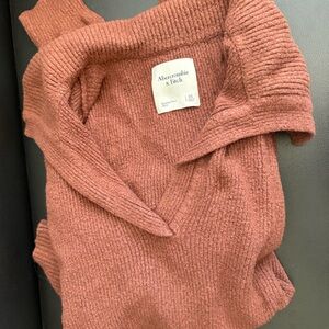Abercrombie & Fitch Brown V-Neck Sweater
